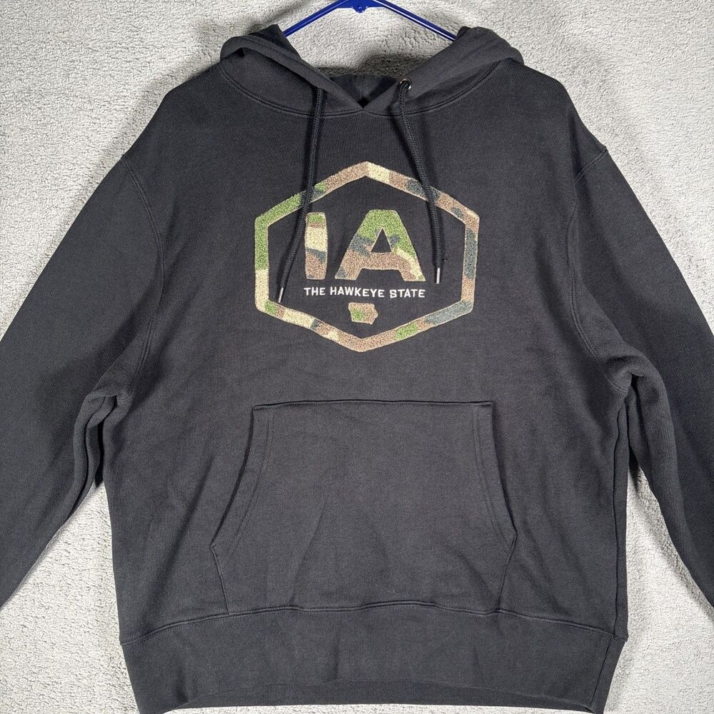 State‎ Of Mine Hoodie Men’s Size L Black Iowa Hawkeye State Hoodie